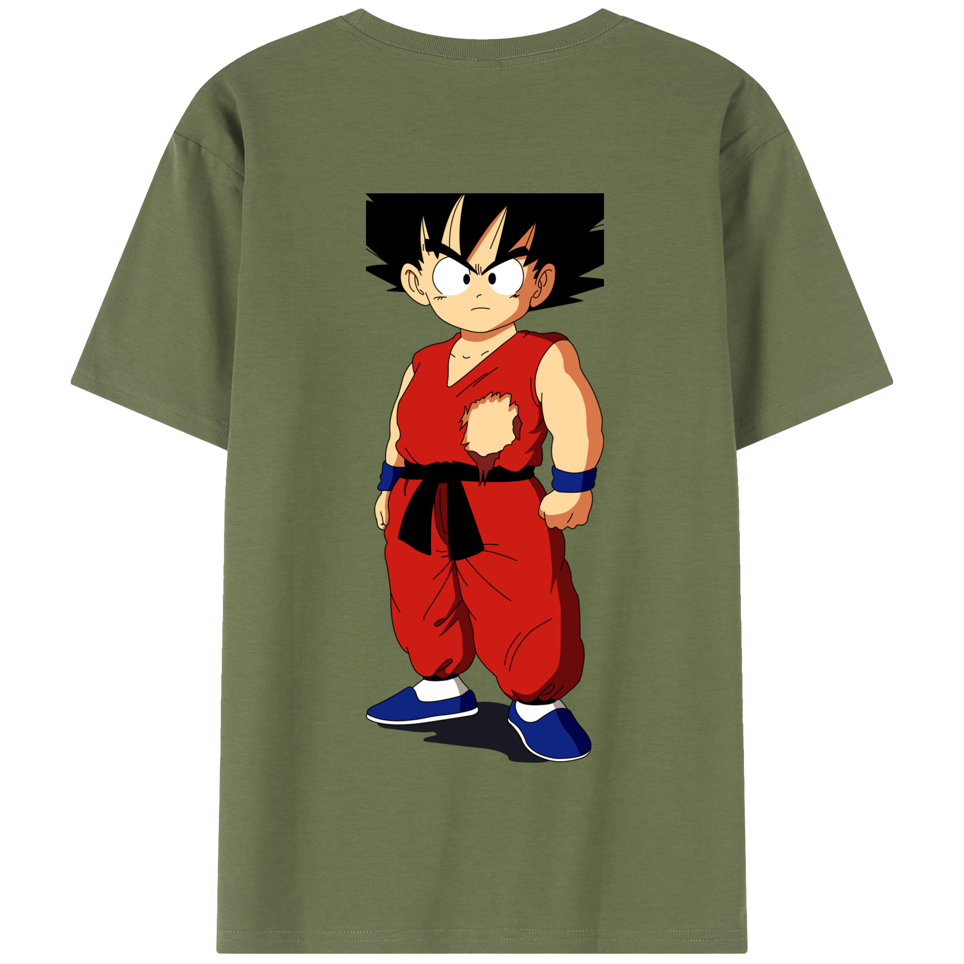 （画像用） ドラゴンボール 孫悟空（そん ごくう）Son Goku カカロット DRAGON BALL Kakarotto 綿100％半袖Tシャツ（背面プリント）